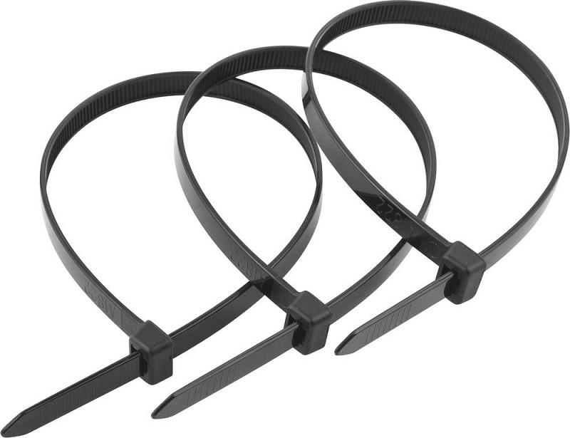 Хомуты ЗУБР нейлоновые черные 4.5x250мм 100шт 309030-45-250