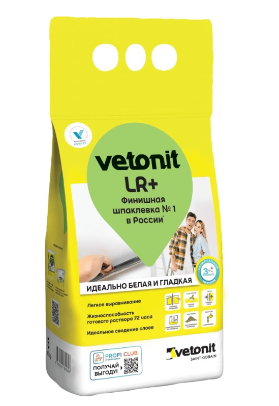 Шпатлевка финишная полимерная Weber Vetonit LR+ 5 кг цена