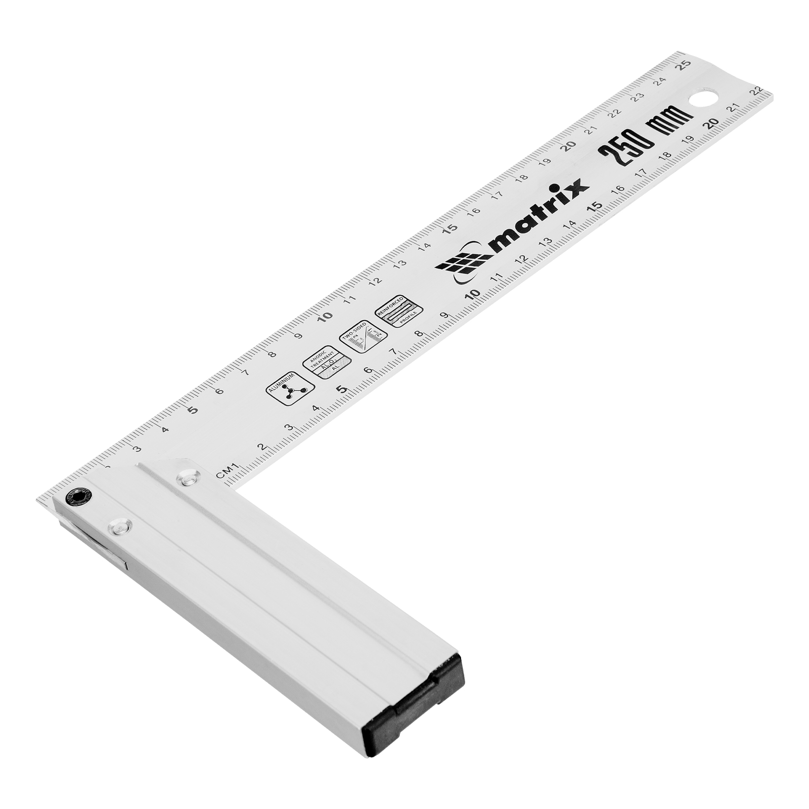 Угольник, 250 мм, алюминиевый, литой Matrix