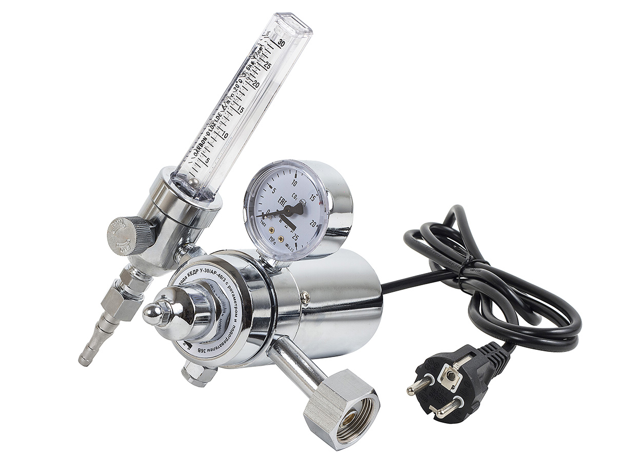 КЕДР Регулятор расхода КЕДР У-30/АР-40/3 PRO с ротаметром и  подогревателем 36В