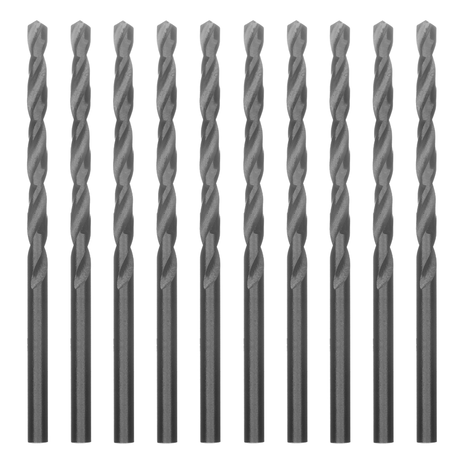 Сверло по металлу, 3.5 мм, полированное, HSS, 10 шт, цилиндрический хвостовик Matrix