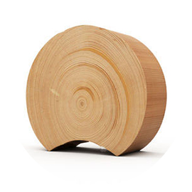 Бревно оцилиндрованное 180 мм с чашками лиственница Красноярская