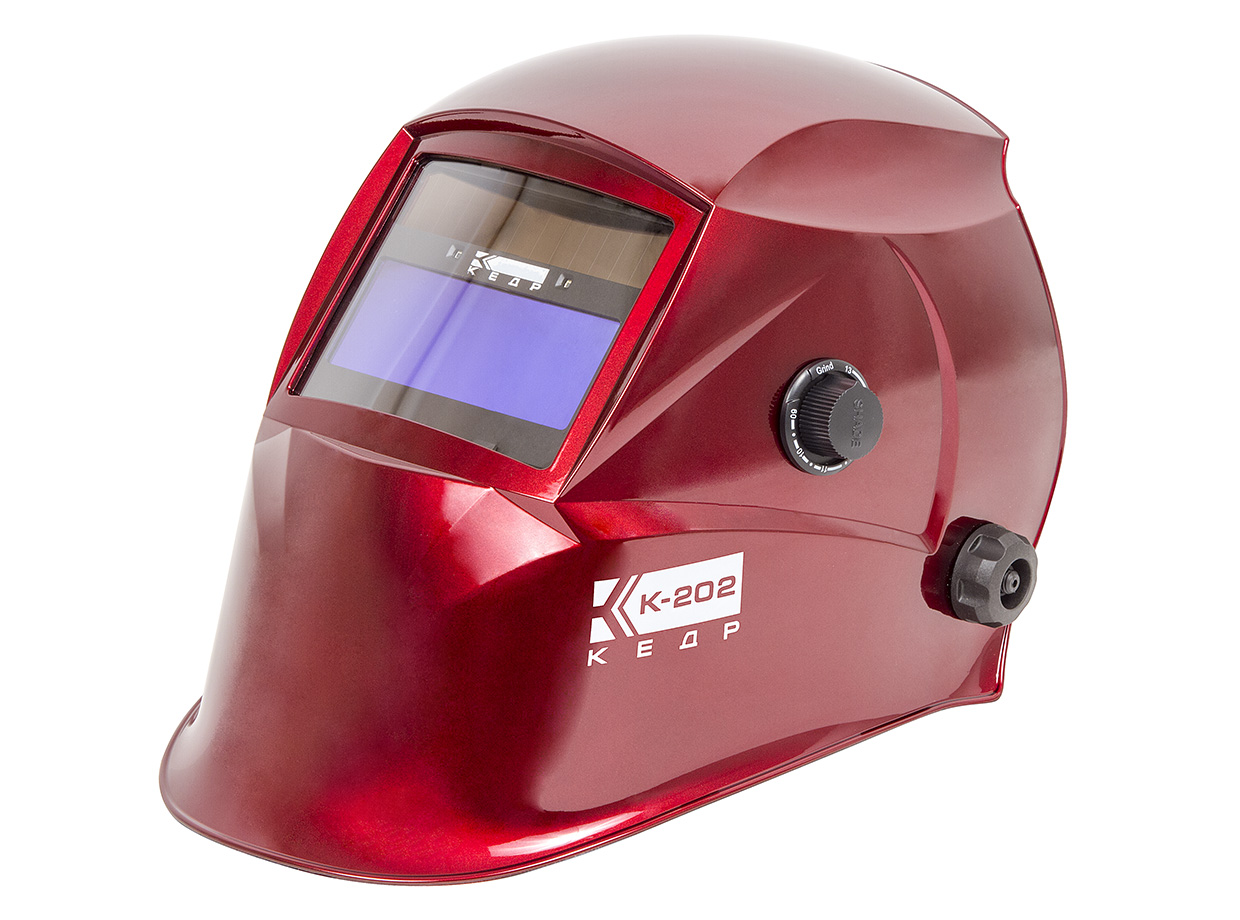 КЕДР Маска сварщика   КЕДР (В РАЗОБР.ВИДЕ) "К-202 PRIME", красная