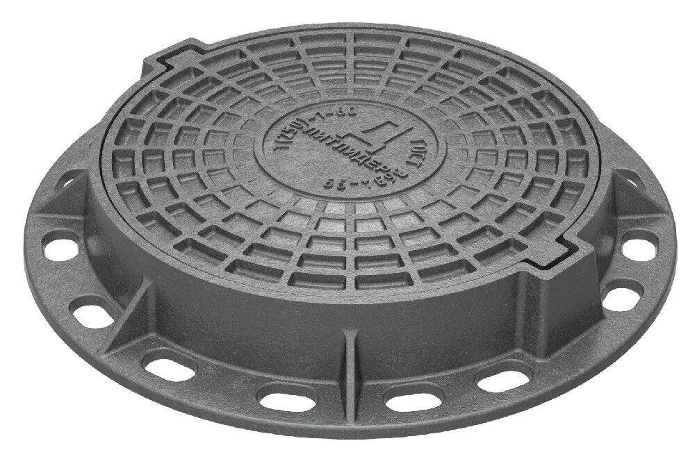Люк чугунный круглый Тяжелый Магистральный Режимный ТМР (С250)1-60