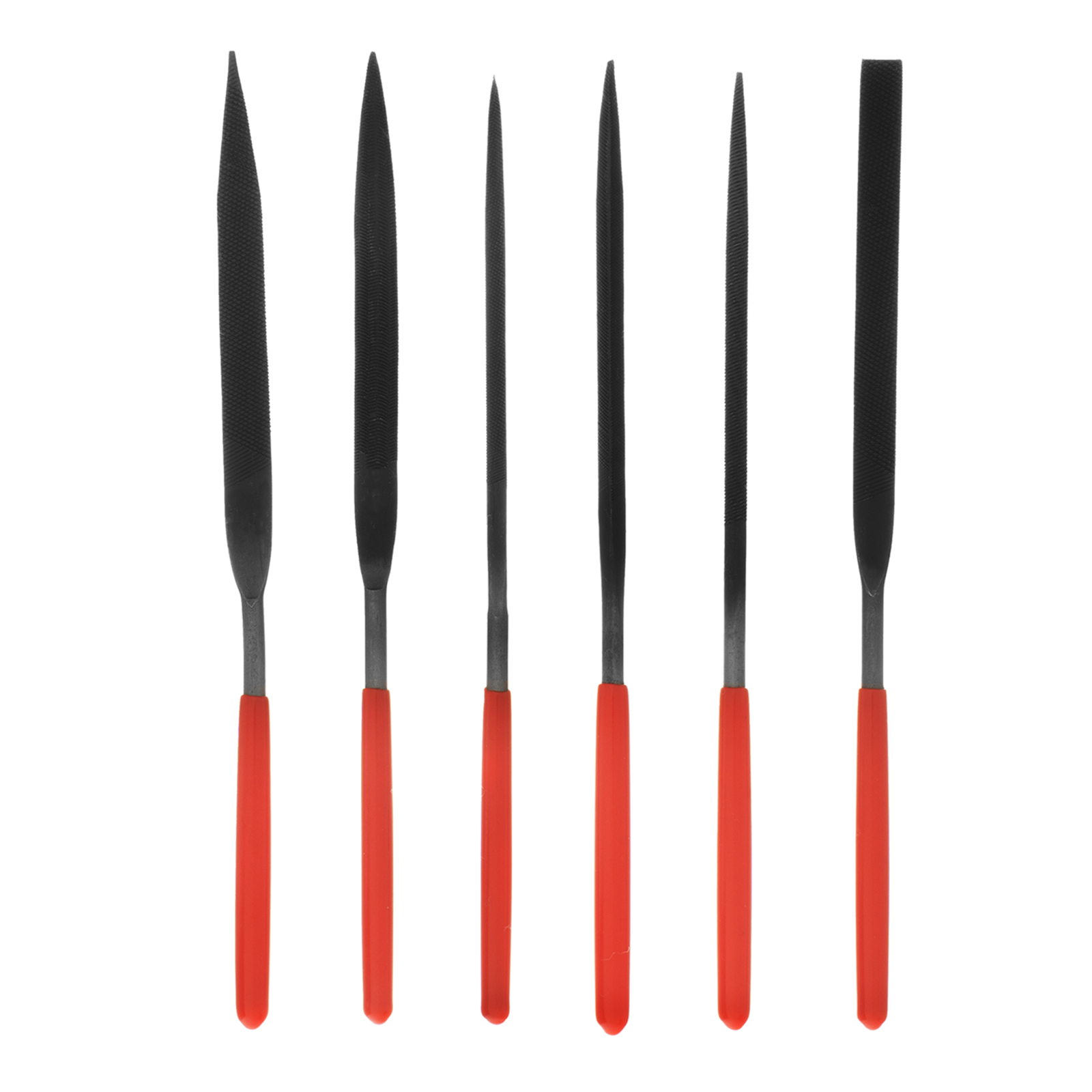 Набор надфилей, 160 х 4 мм, 6 шт, обрезиненные рукоятки Matrix