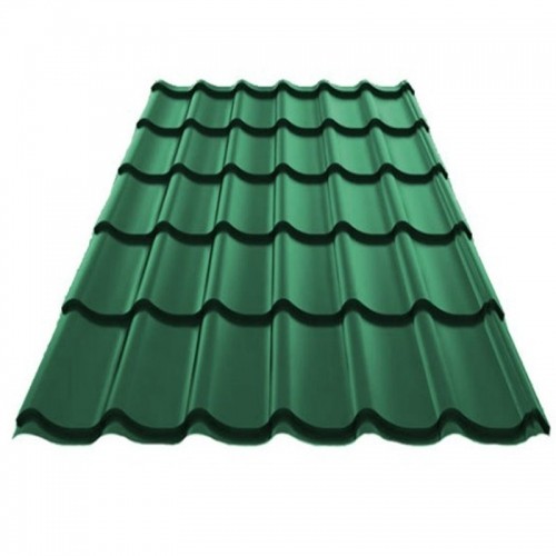 Металлочерепица Монтеррей 0.4 мм 1170х1180 мм зелёный RAL 6005