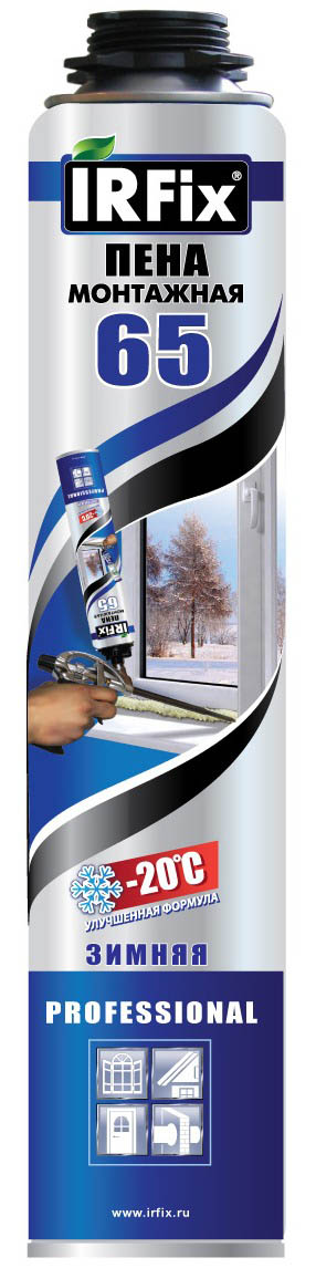 Монтажная пена Irfix 65 зима профессиональная 820 мл 10011