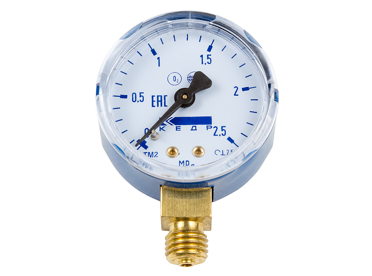 КЕДР Манометр КЕДР ТМ2 Кислород, (0-2,5 МПа, кл.2,5, М12Х1,5) О2-У