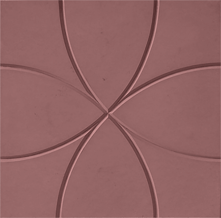 Тротуарная плитка Цветок 250х250х25 коричневая