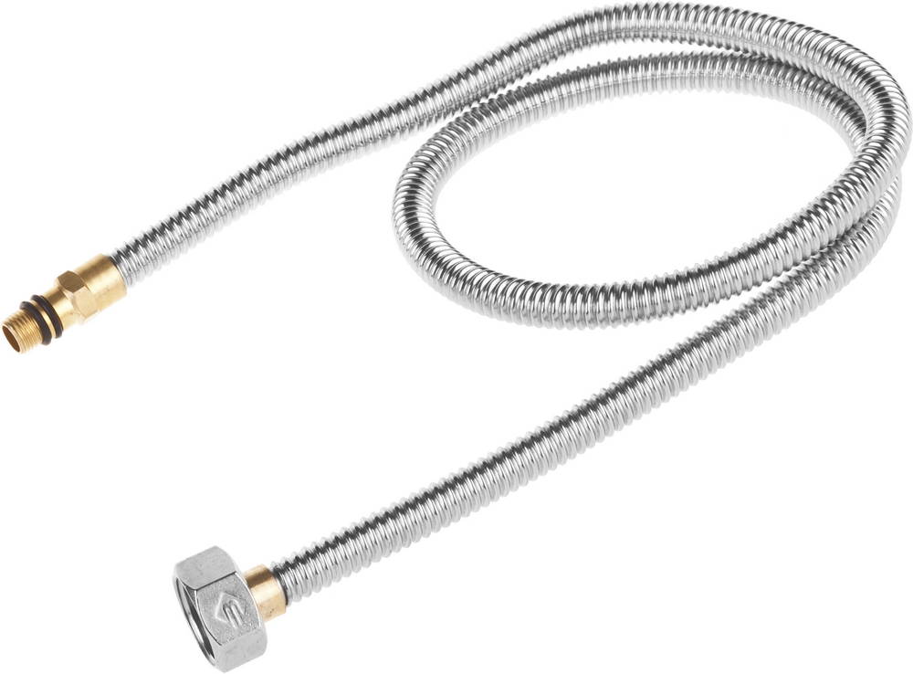 Подводка ЗУБР ″ЭКСПЕРТ″ сильфонная из нержавеющей стали, для смесителя, укороченная, г/ш (гайка-штуцер), 1/2″, 0,8м