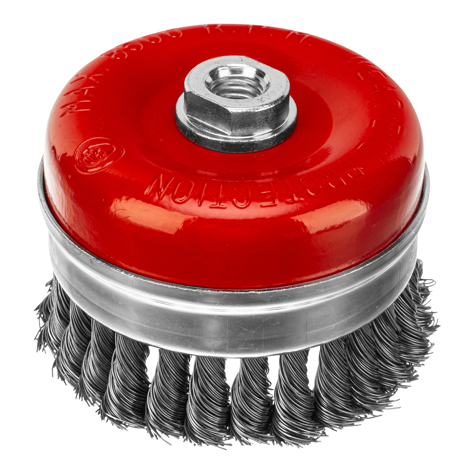 Щетка для УШМ Heavy Duty, 100 мм, М14, "чашка", крученая проволока 0.5 мм Matrix