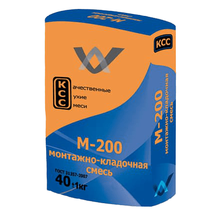 Монтажно кладочная смесь КСС М-200, 40 кг (42шт/п)