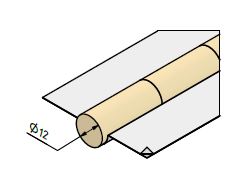 КЕДР Керамическая подкладка круглая КЕДР КП-12Ц (диаметр 12 мм, цилиндр, длина 600 мм)