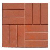 Тротуарная плитка 12 кирпичей 500х500х50 красная