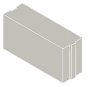 Камень перегородочный бетонный полнотелый 130 ПГП