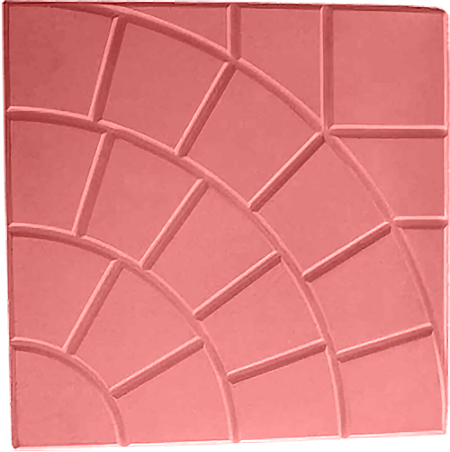 Тротуарная плитка Паутинка 350х350х50 красная