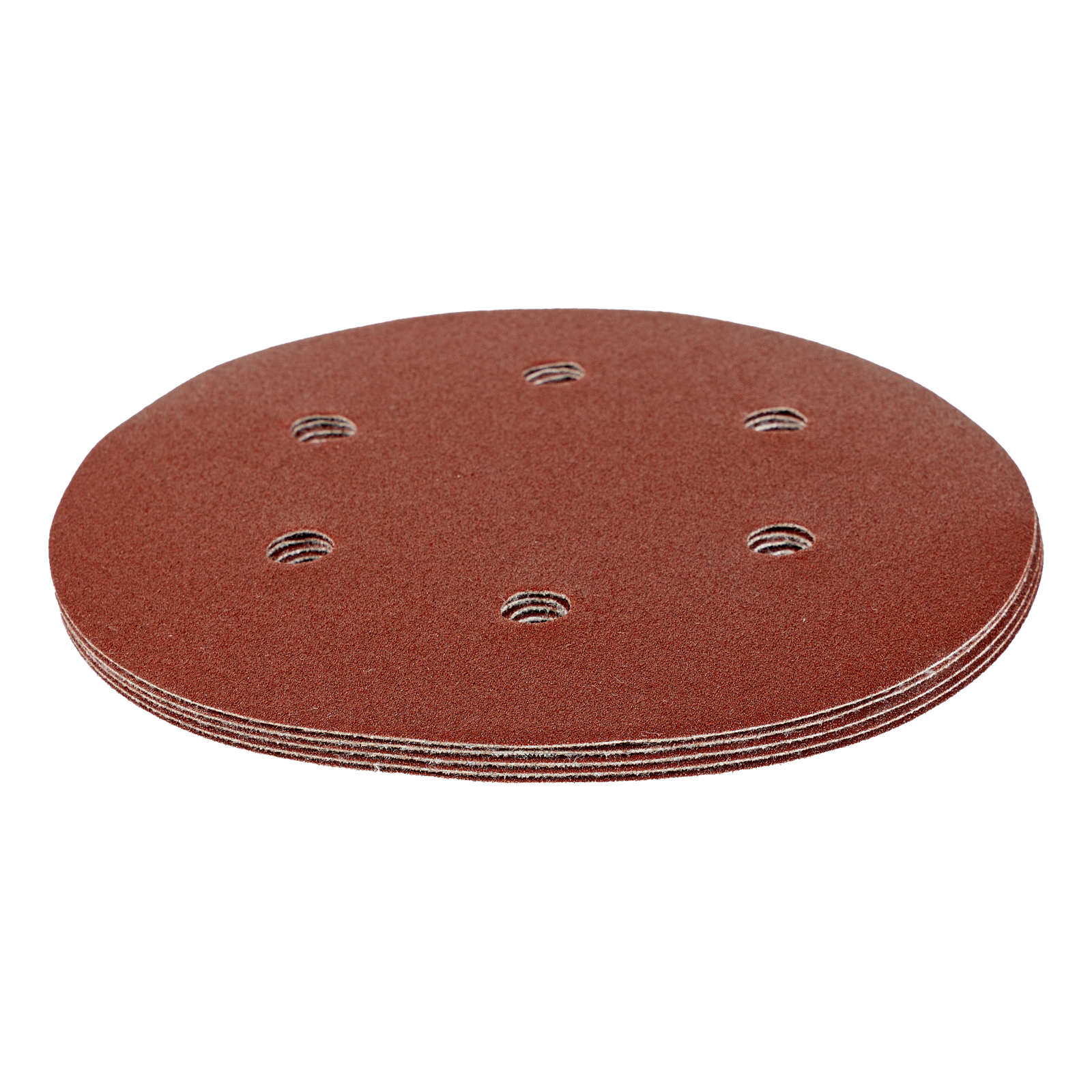 Круг абразивный на ворсовой подложке под "липучку", перфорированный, P 150, 150 мм, 5 шт Matrix