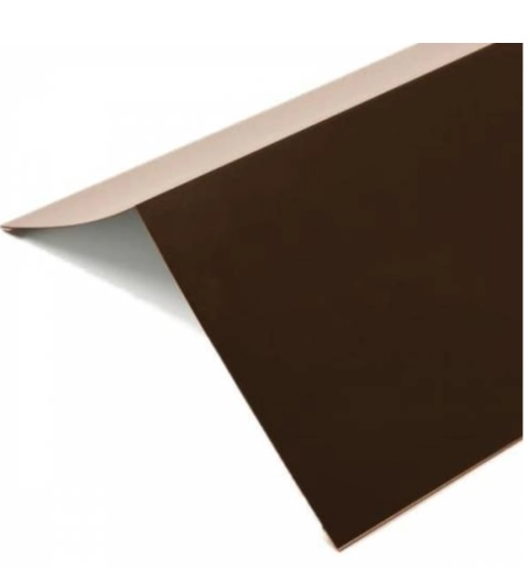 Конёк плоский с полиэстеровым покрытием 150х150 2 м цвет коричневый