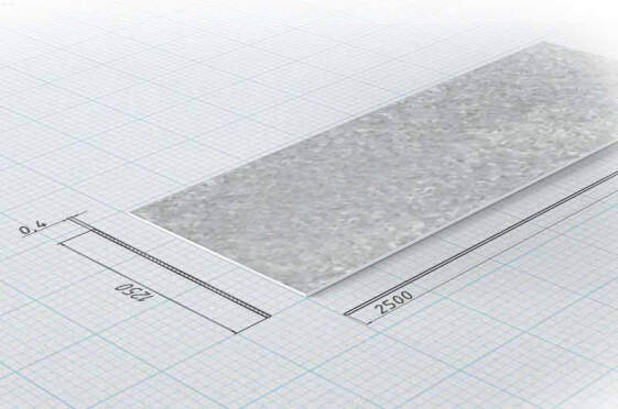 Лист оцинкованный 0.4х1250х2500