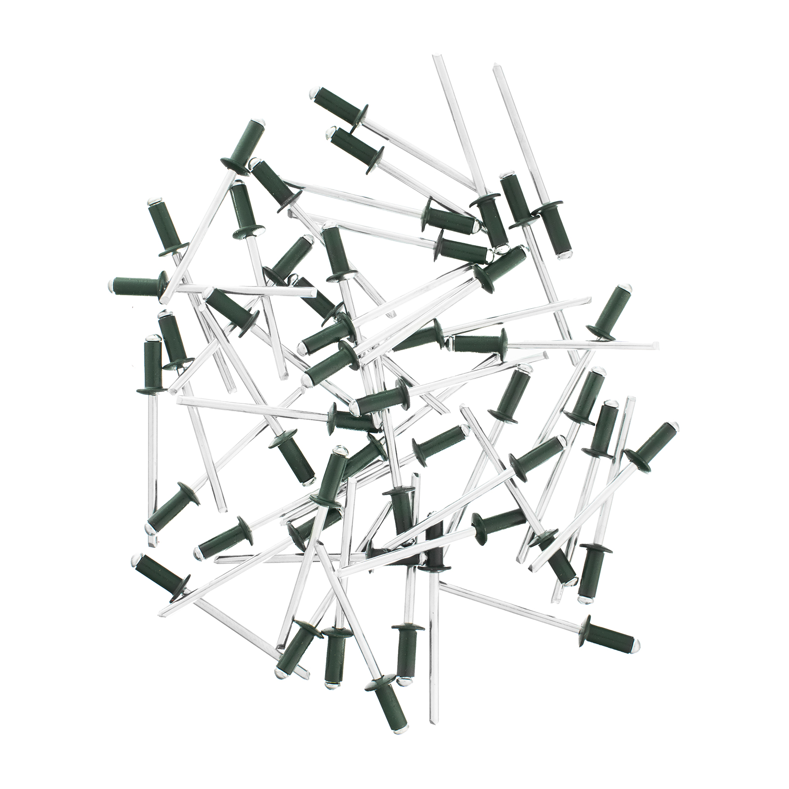 Заклепки 4.0 х 10 мм RAL 6005, темно-зеленые, 50 шт Matrix