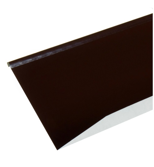Планка примыкания верхняя с полиэстеровым покрытием 150х150 2 м цвет коричневый