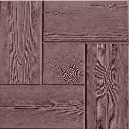 Тротуарная плитка Калифорния доска 300х300х30 коричневый