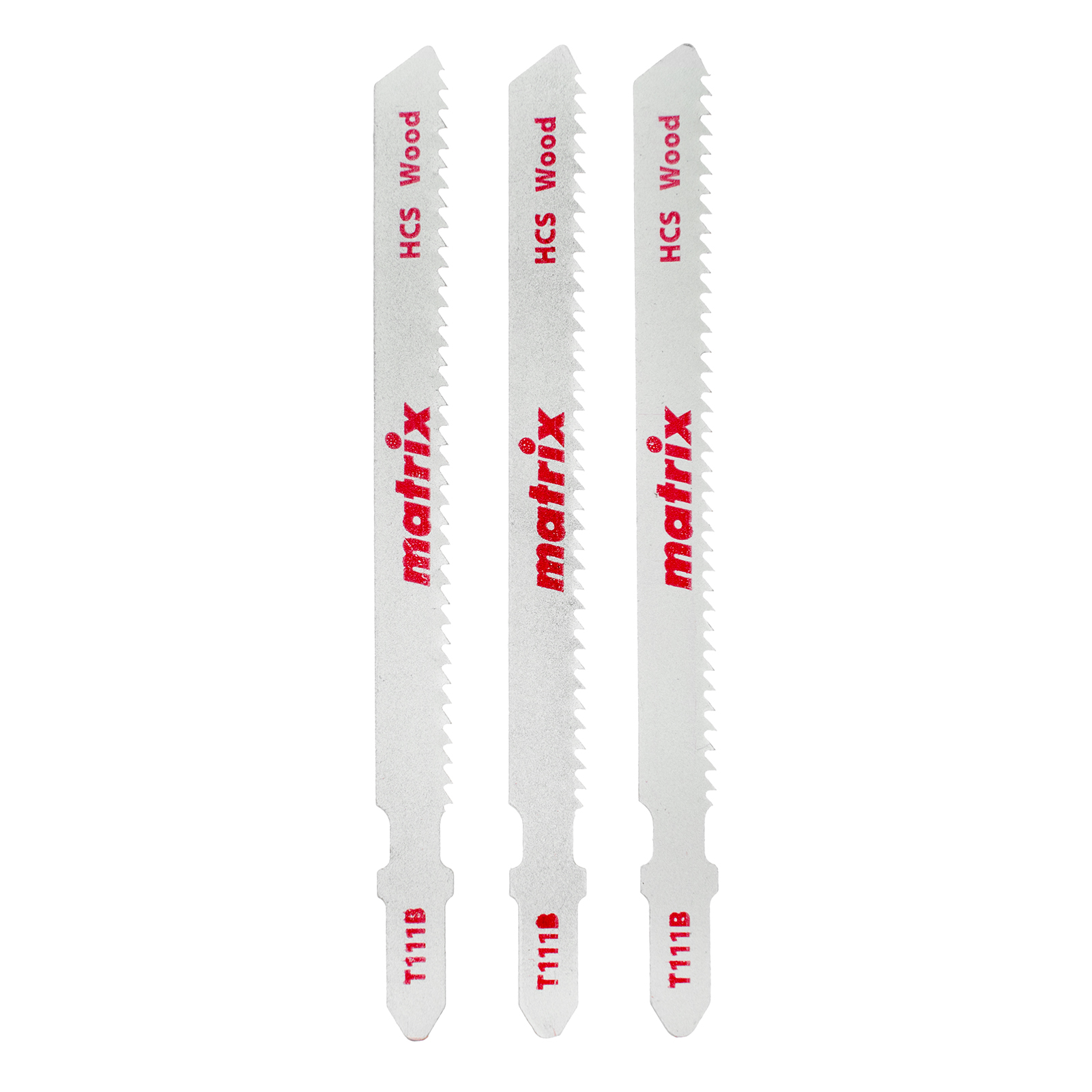 Полотна для электролобзика  по дереву, 3 шт, T111B, 75 x 2 мм, HCS Matrix