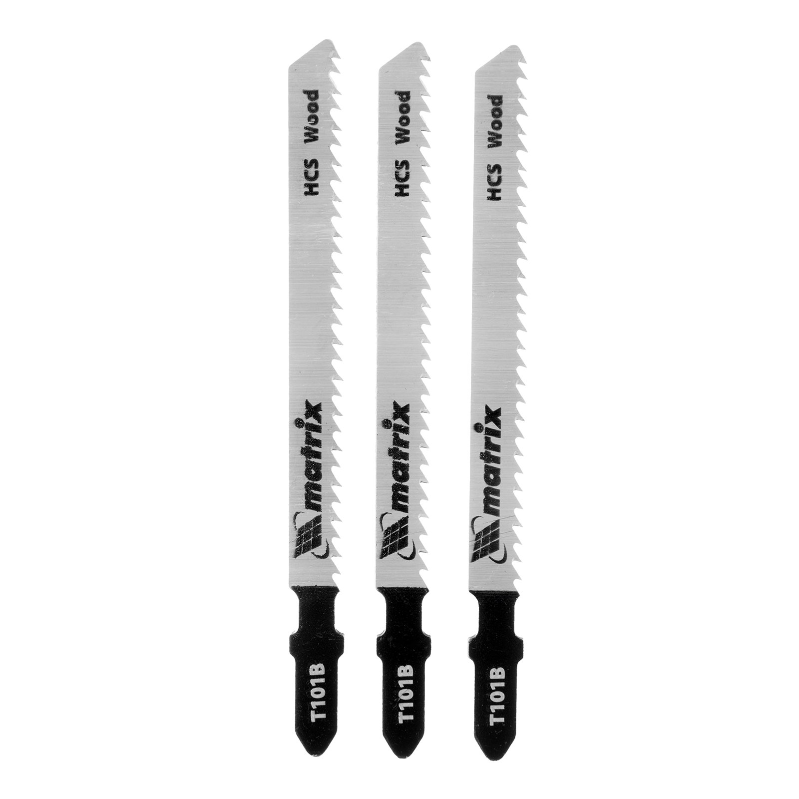 Полотна для электролобзика по дереву, 3 шт, T101B, 75 х 2.5 мм, HCS Matrix Professional