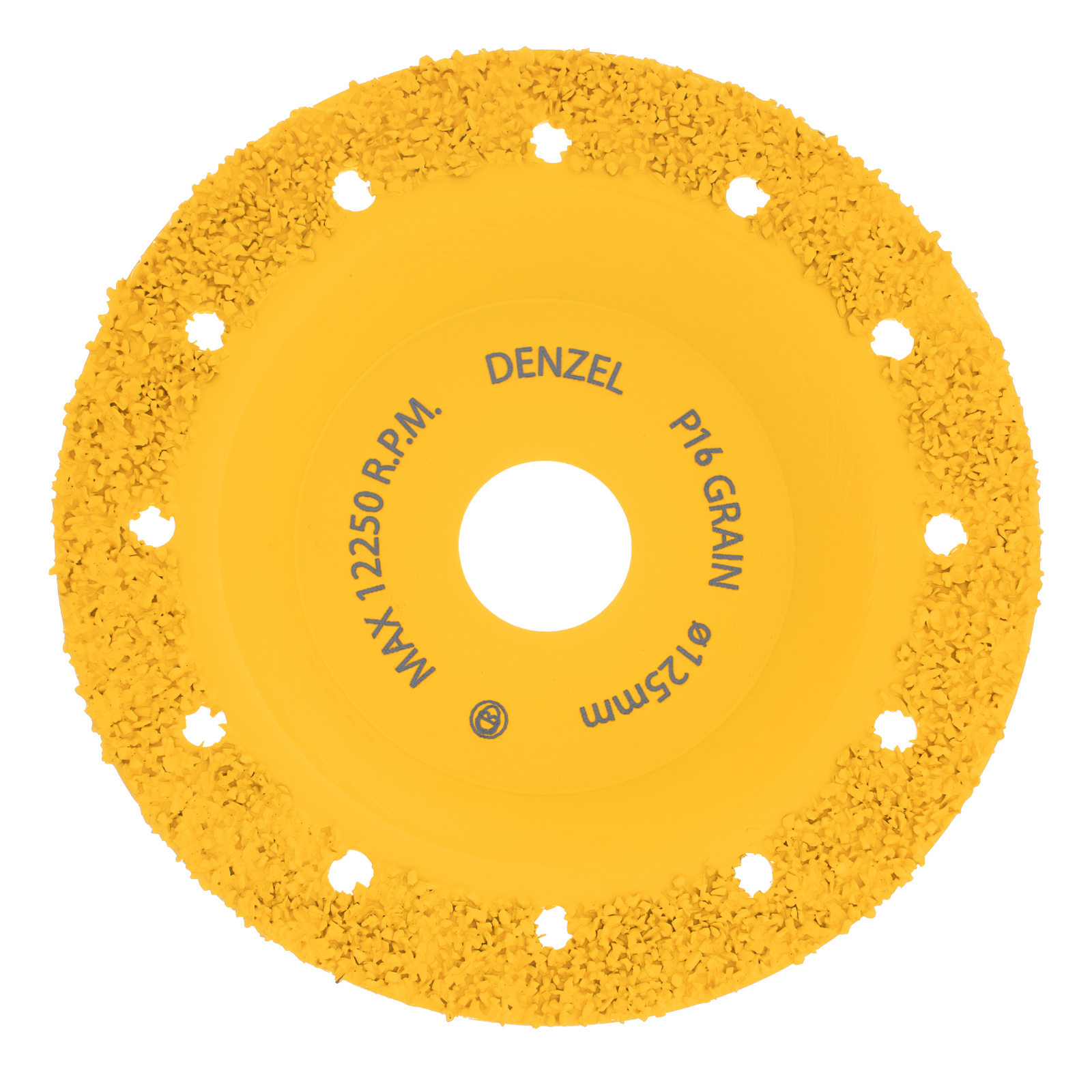 Чашка твёрдосплавная зачистная,125 мм, Плоская, среднее зерно #16// Denzel