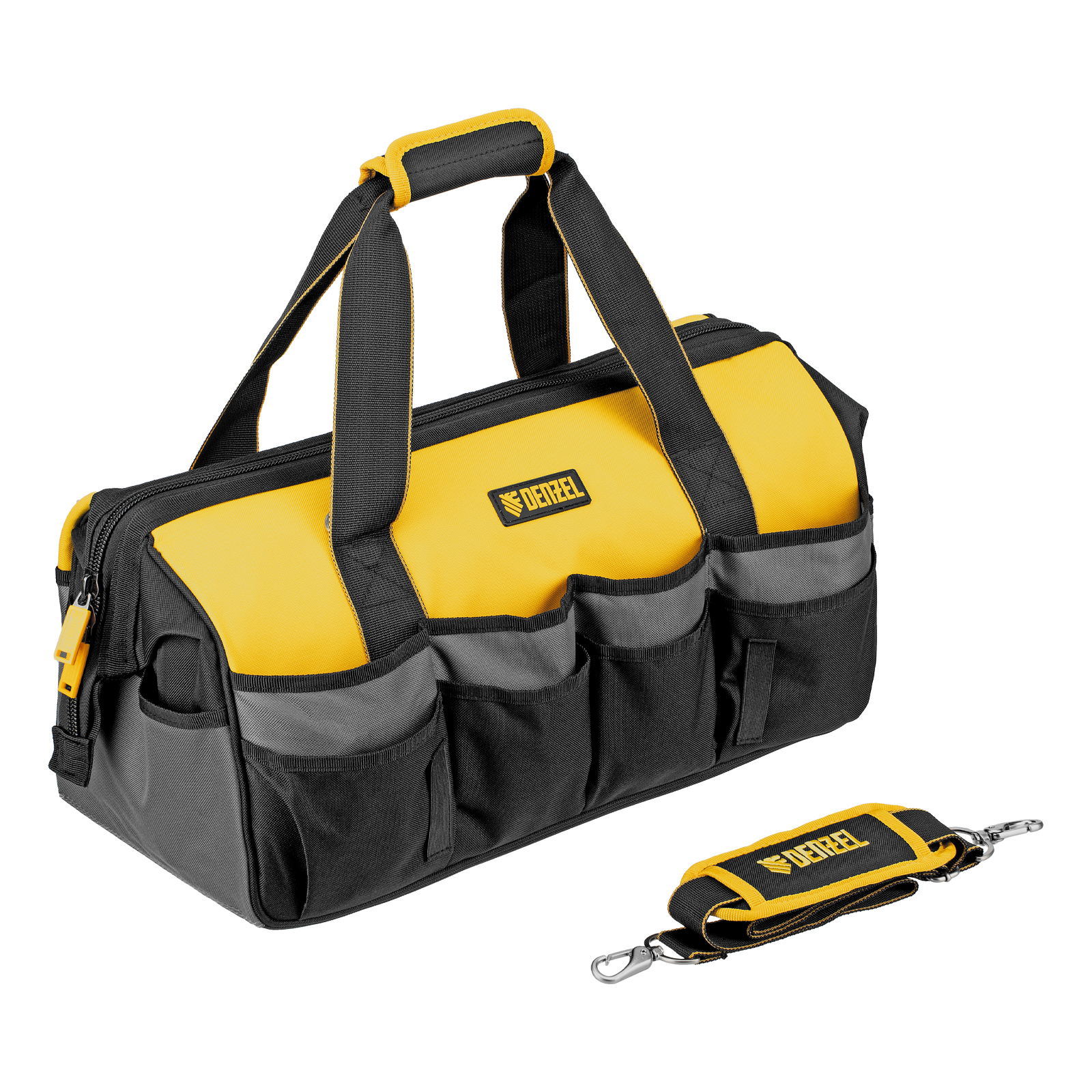 Сумка для инструмента, 500х245х300 мм, 20 карман.,съемный органайз. 10 карман.,наплеч. рем. Denzel