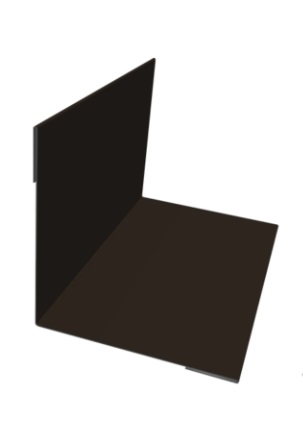 Планка для внутренних углов с полиэстеровым покрытием 150х150 2 м цвет коричневый