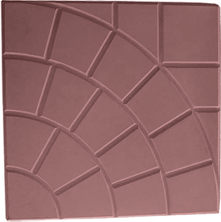 Тротуарная плитка Паутинка 350х350х50 коричневый