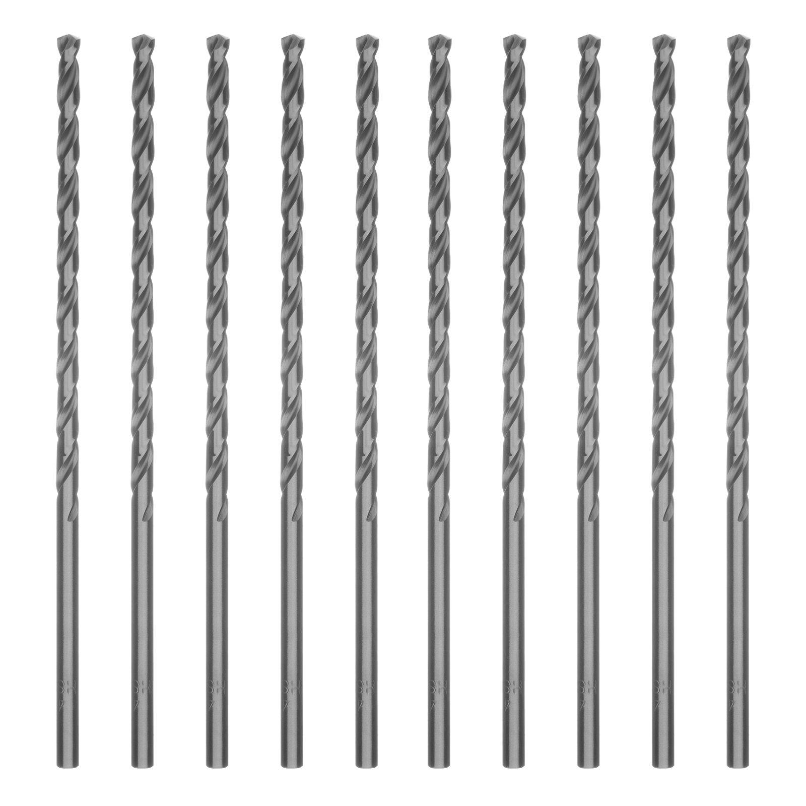 Сверло по металлу, 4 х 119 мм, полированное, удл, HSS, 10 шт, цилиндрический хвостовик Matrix