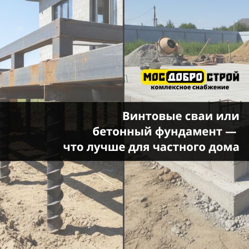 Винтовые сваи или бетонный фундамент — что лучше для частного дома Винтовые сваи или бетонный фундамент — что лучше для частного дома