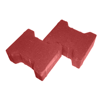 Тротуарная плитка Катушка 80 мм красный