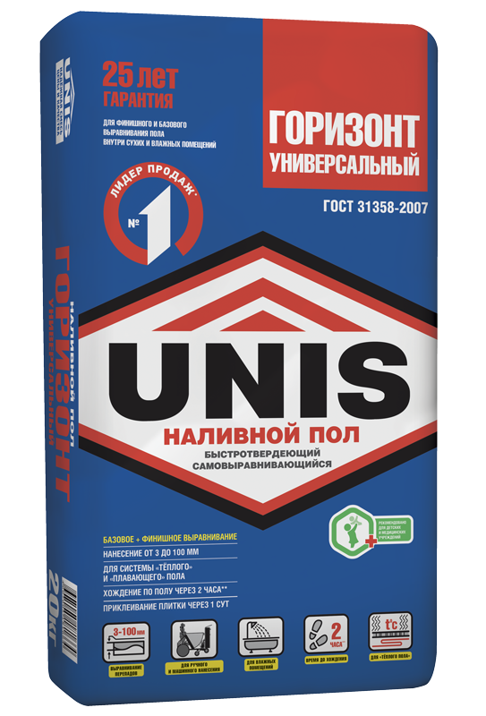 Пол наливной Unis Горизонт Универсальный 20 кг Пол наливной Unis Горизонт Универсальный 20 кг