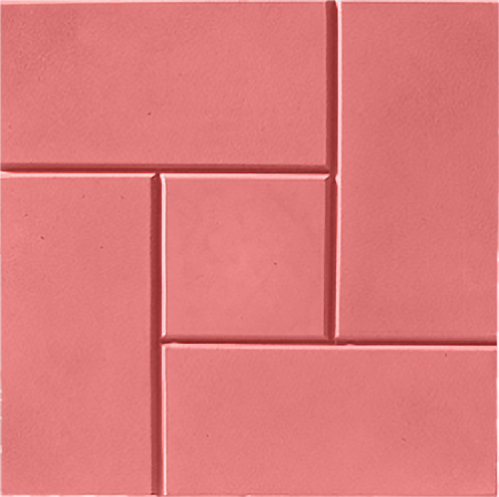 Тротуарная плитка Калифорния 300х300х30 красная