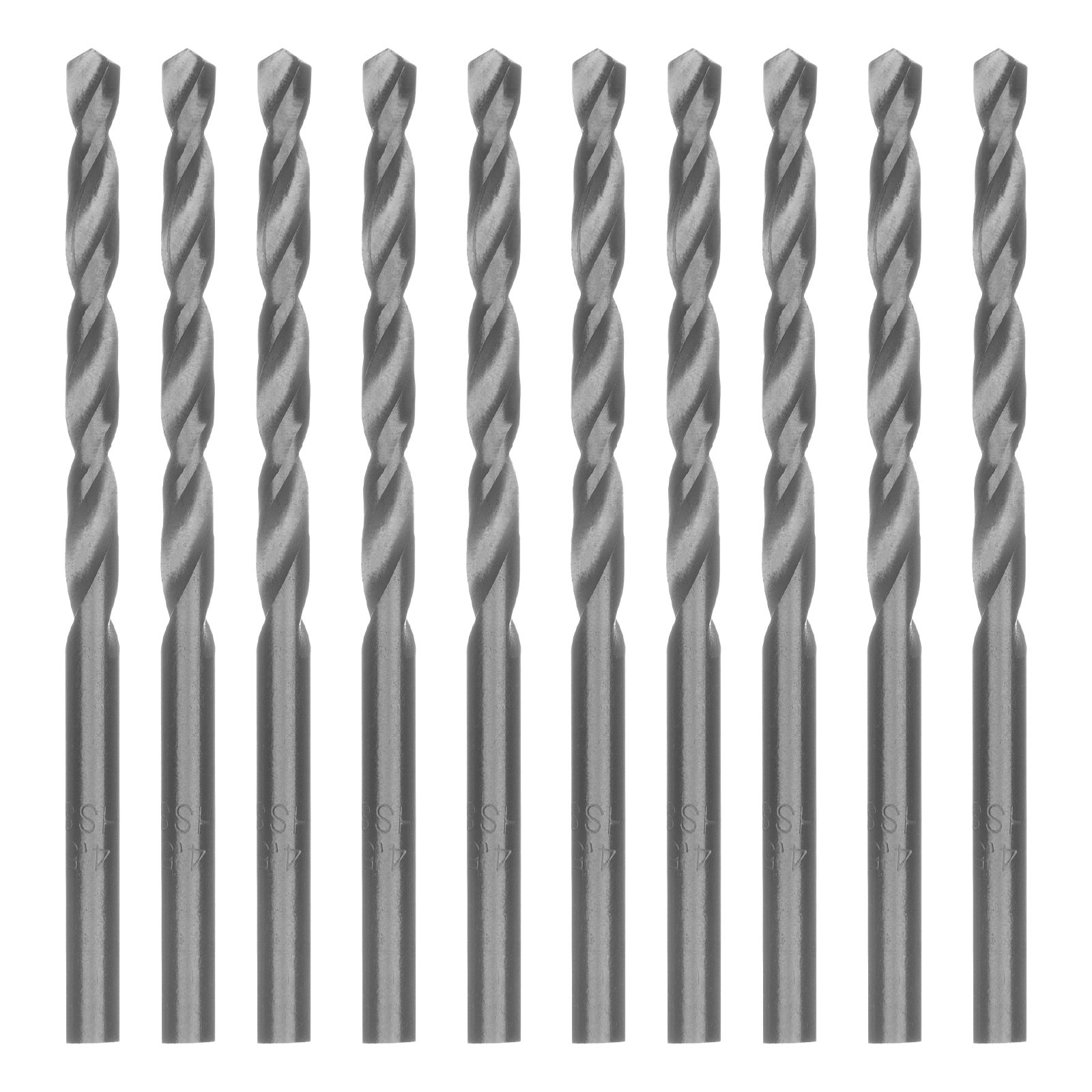 Сверло по металлу, 4.5 мм, полированное, HSS, 10 шт, цилиндрический хвостовик Matrix