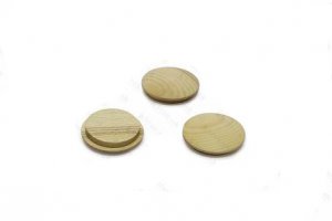 Заглушка деревянная Ясень d-30х35 мм. 10 шт/упак.