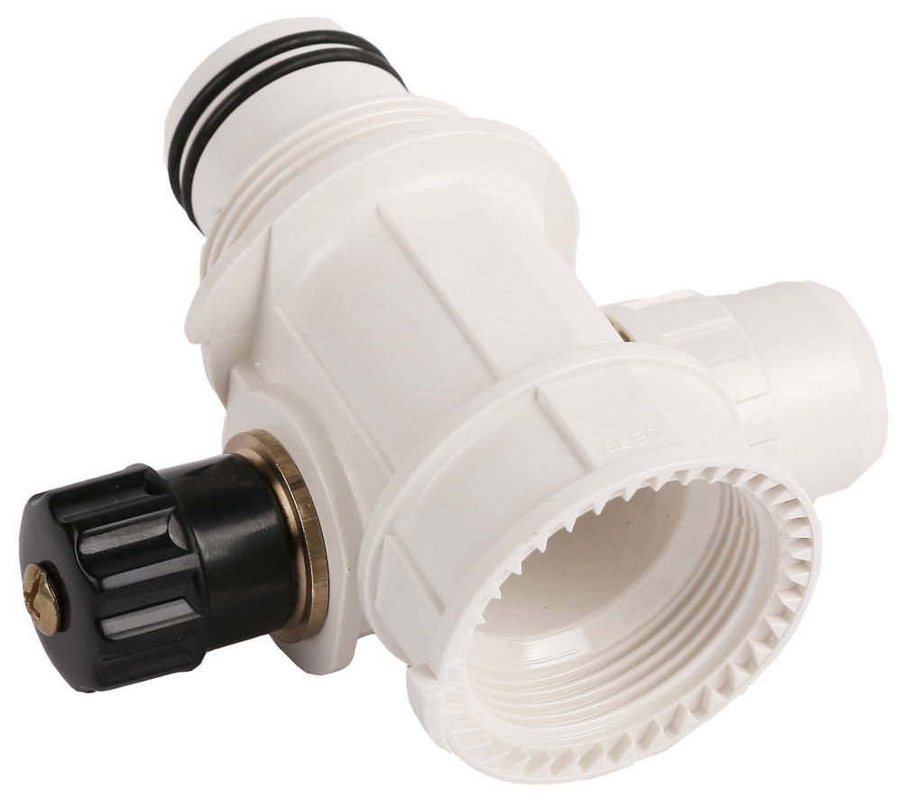 Коллектор ЗУБР ″ШиреФит″ сборный с вентилем″внутренняя резьба - штуцер с гайкой - штуцер с гайкой″, 32мм-20мм-32мм