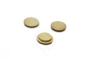 Заглушка деревянная Ясень d-25х33 мм. 10 шт/упак.