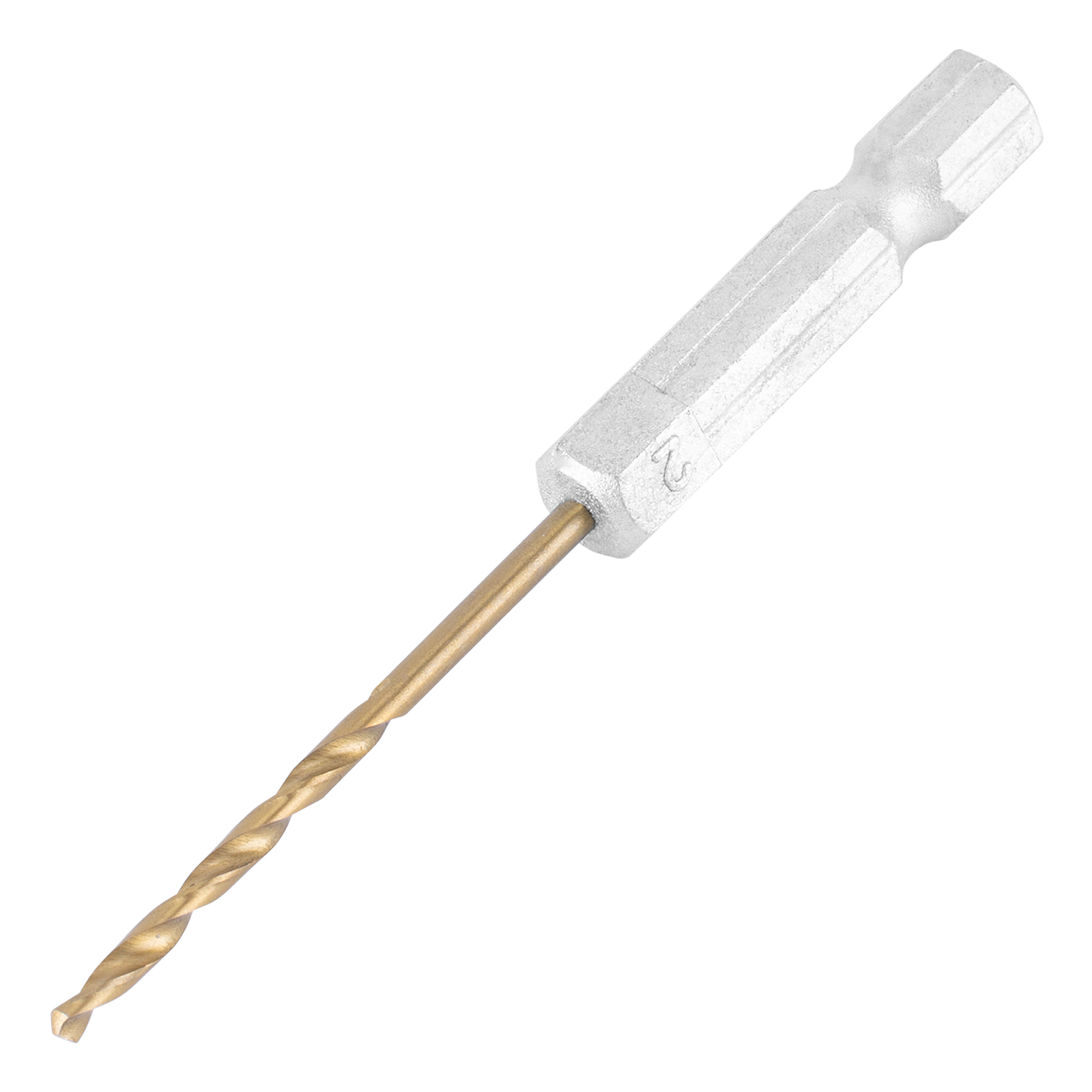 Сверло по металлу, 2 мм, HSS, нитридтитановое покрытие, шестигранный хвостовик Matrix