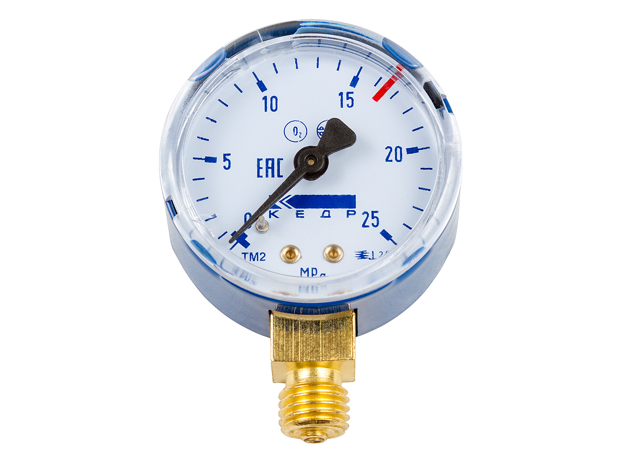 КЕДР Манометр КЕДР ТМ2 Кислород, (0-25 МПа, кл.2,5, М12Х1,5) О2-У