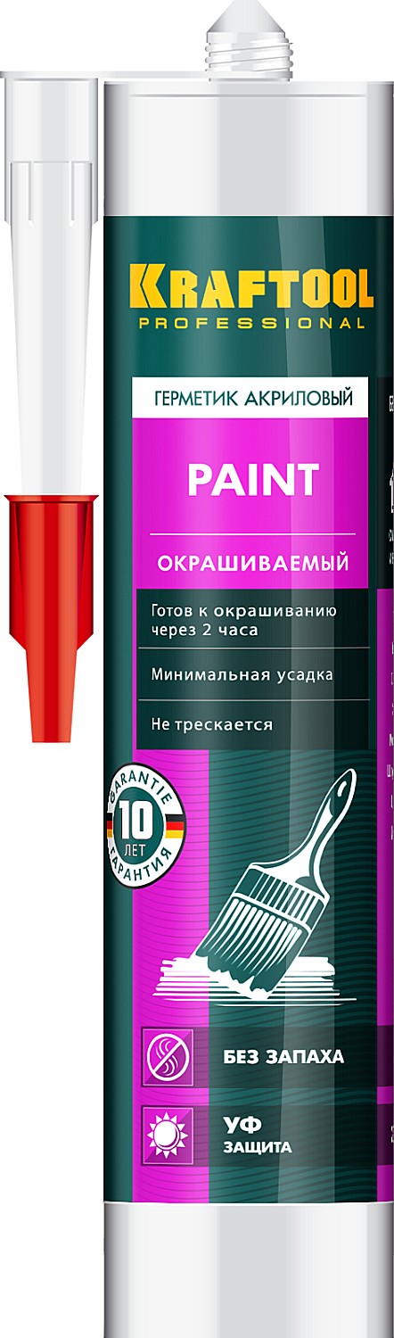 Универсальный акриловый герметик KRAFTOOL Paint 300 мл белый 41251-0