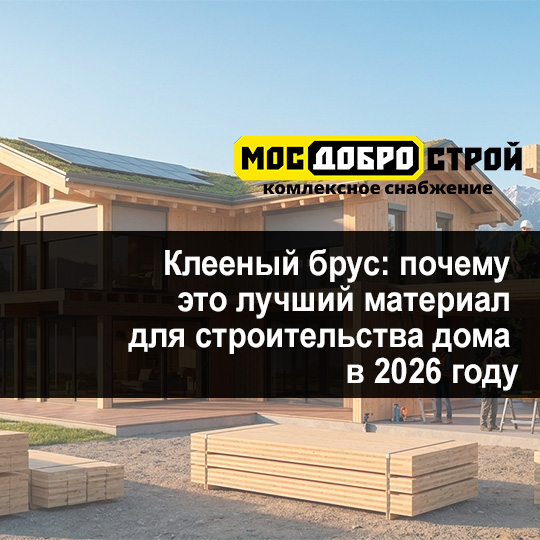 Клееный брус: почему это лучший материал для строительства дома в 2026 году