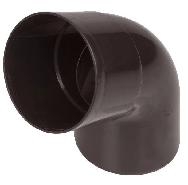 Отвод на 67° для трубы 80 мм цвет белый