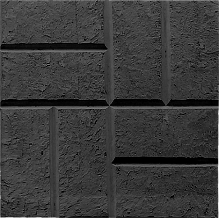 Тротуарная плитка 8 кирпичей 300х300х30 черная