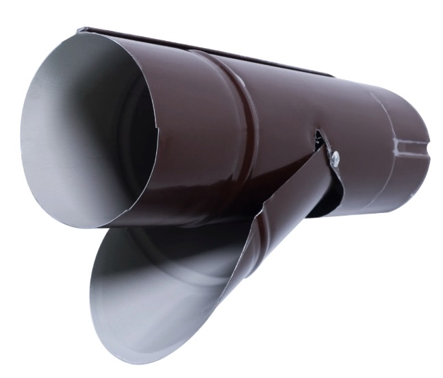 Отвод для сбора воды D90 мм цвет коричневый