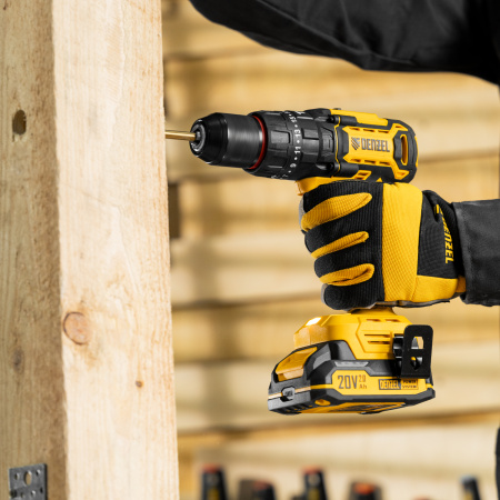 Дрель-шуруповерт аккумуляторная ударная бесщет. CIDH-BL-20, Li-Ion, 20 В// Denzel