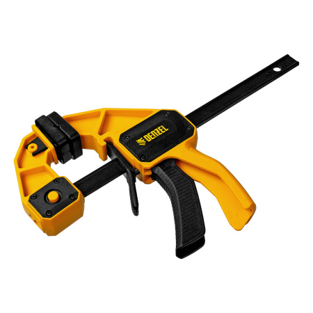 Струбцина F-образная, быстрозажимная, 150 х 80 мм, усиленный нейлоновый корпус Denzel цена